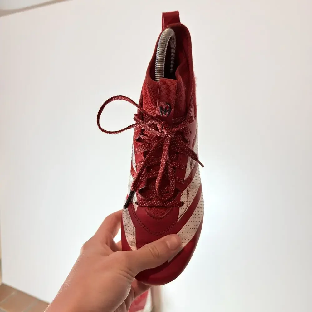 Adidas Cleats Size 5.5 Mens 7 Womens Adizero Impact Red White Football Shoes